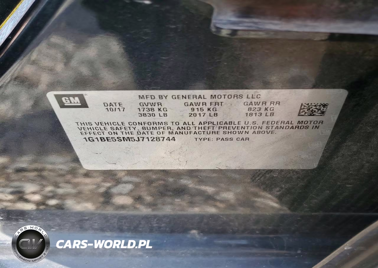 2018 Chevrolet Cruze Lt VIN:1G1BE5SM5J7128744 - 12