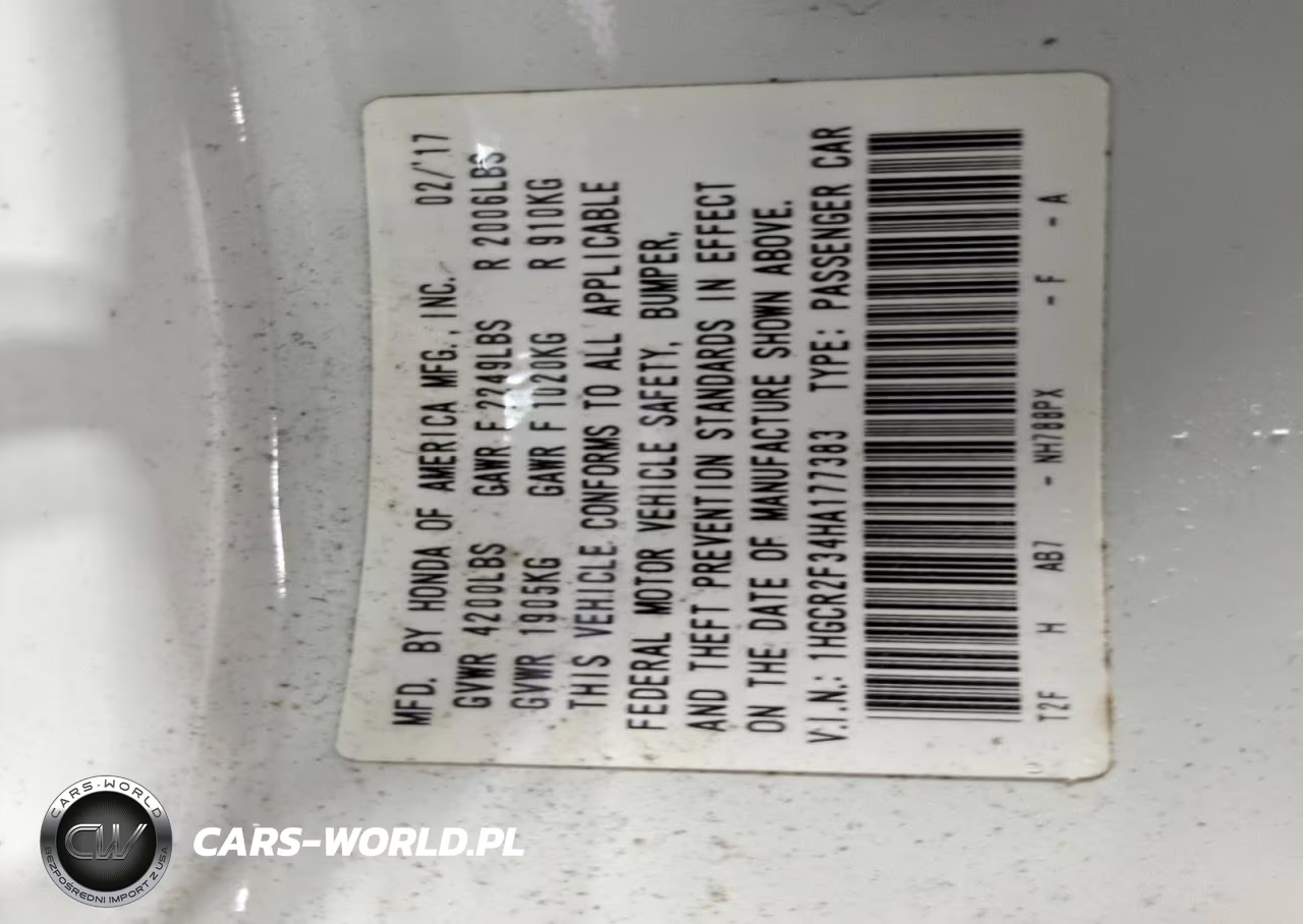 2017 Honda Accord Lx VIN:1HGCR2F34HA177383 - 12