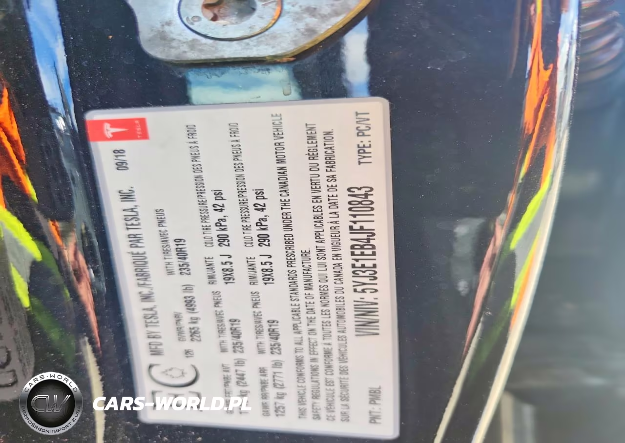 2018 Tesla Model 3 VIN:5YJ3E1EB4JF110843 - 13
