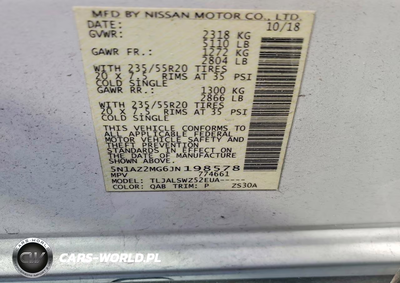 2018 Nissan Murano Platinum VIN:5N1AZ2MG6JN198578 - 14