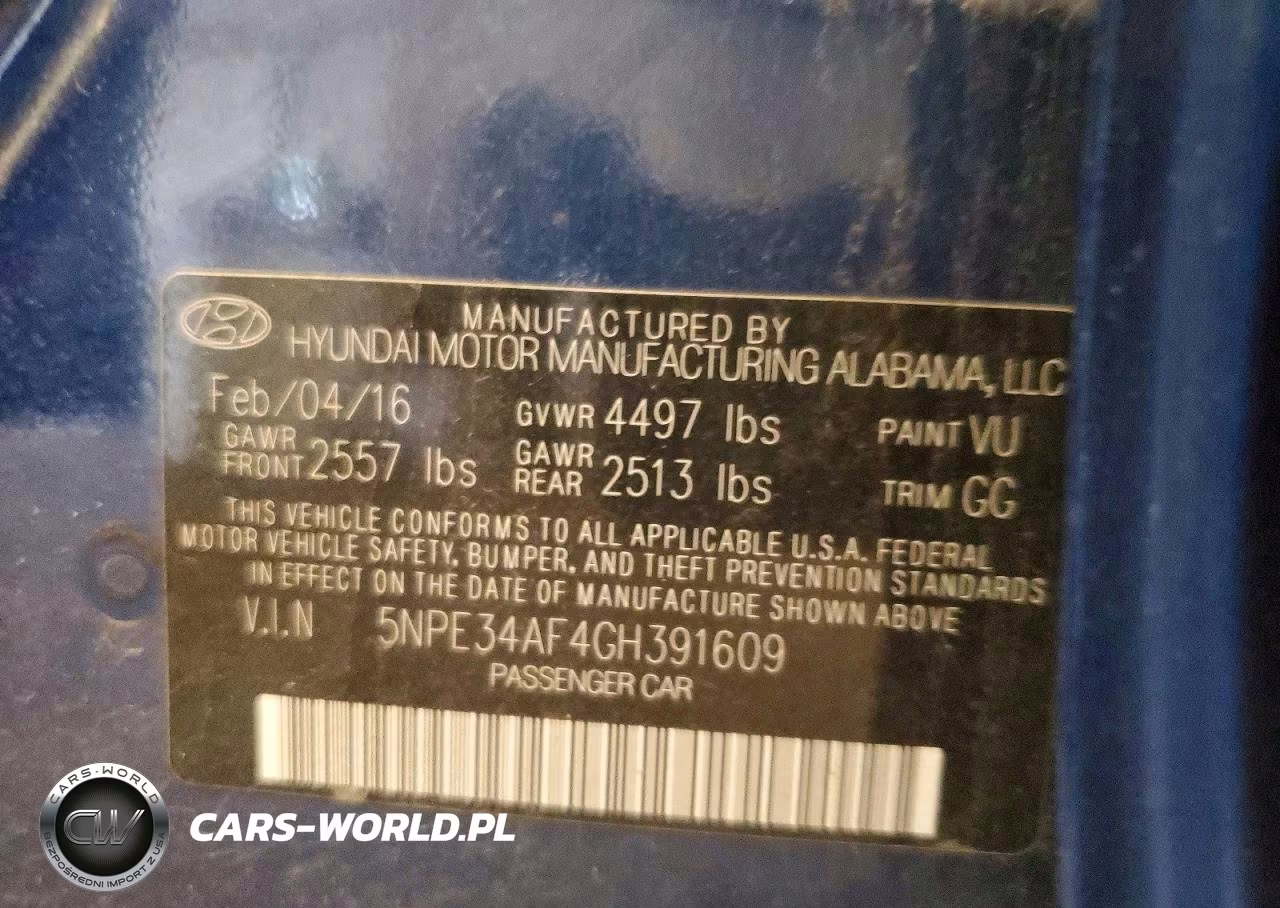 2016 Hyundai Sonata Limited VIN:5NPE34AF4GH391609 - 12