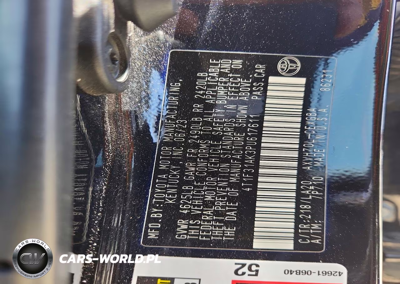 2023 Toyota Camry Xle VIN:4T1F31AK3PU617611 - 12