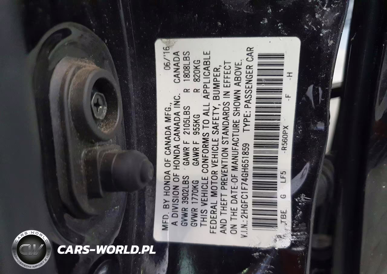 2016 Honda Civic Exl VIN:2HGFC1F74GH651859 - 13