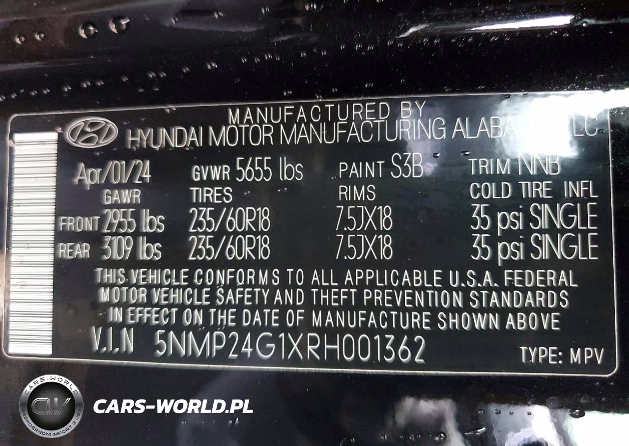 2024 Hyundai Santa Fe Sel VIN:5NMP24G1XRH001362 - 13