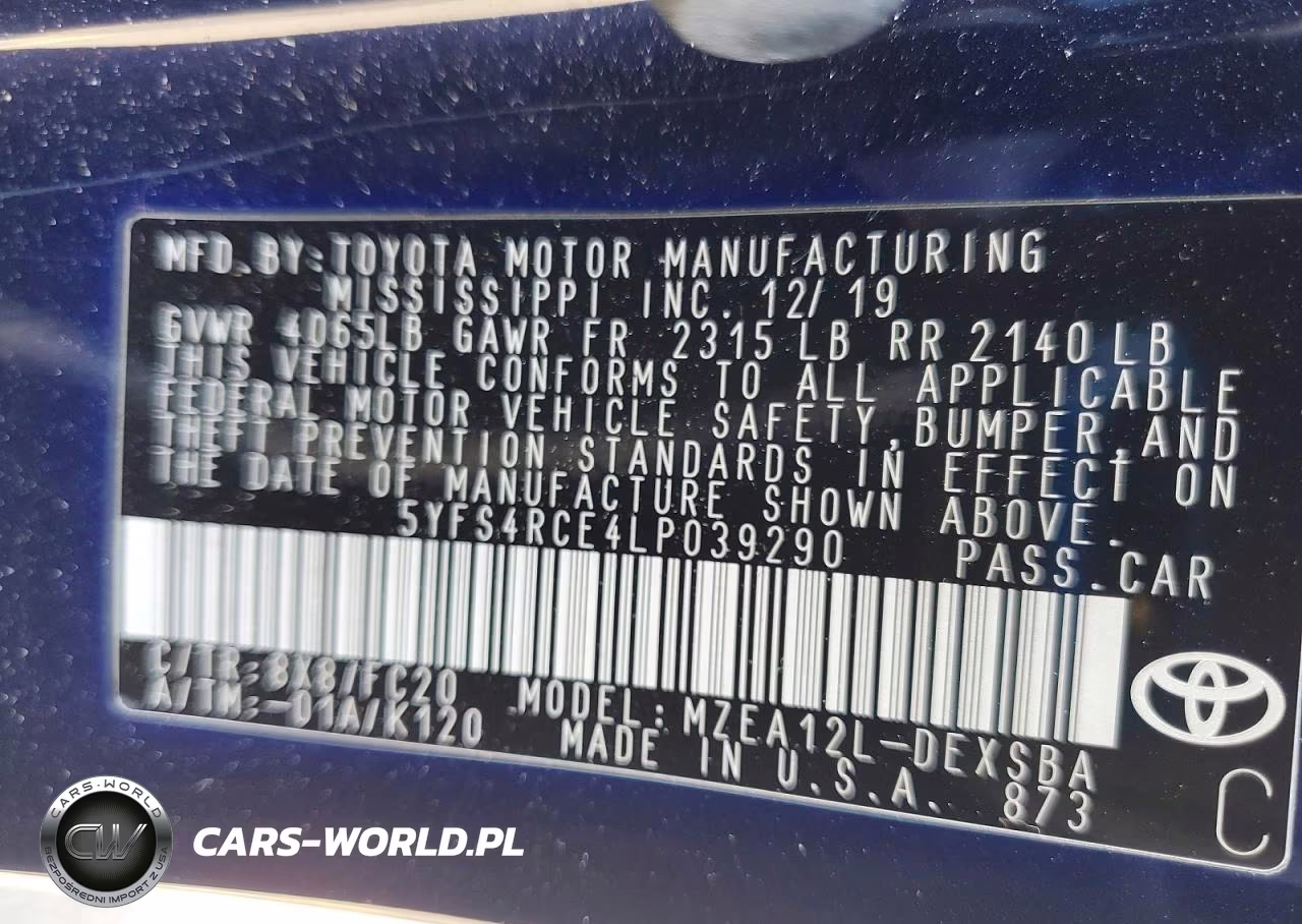 2020 Toyota Corolla Le Cvt VIN:5YFS4RCE4LP039290 - 12