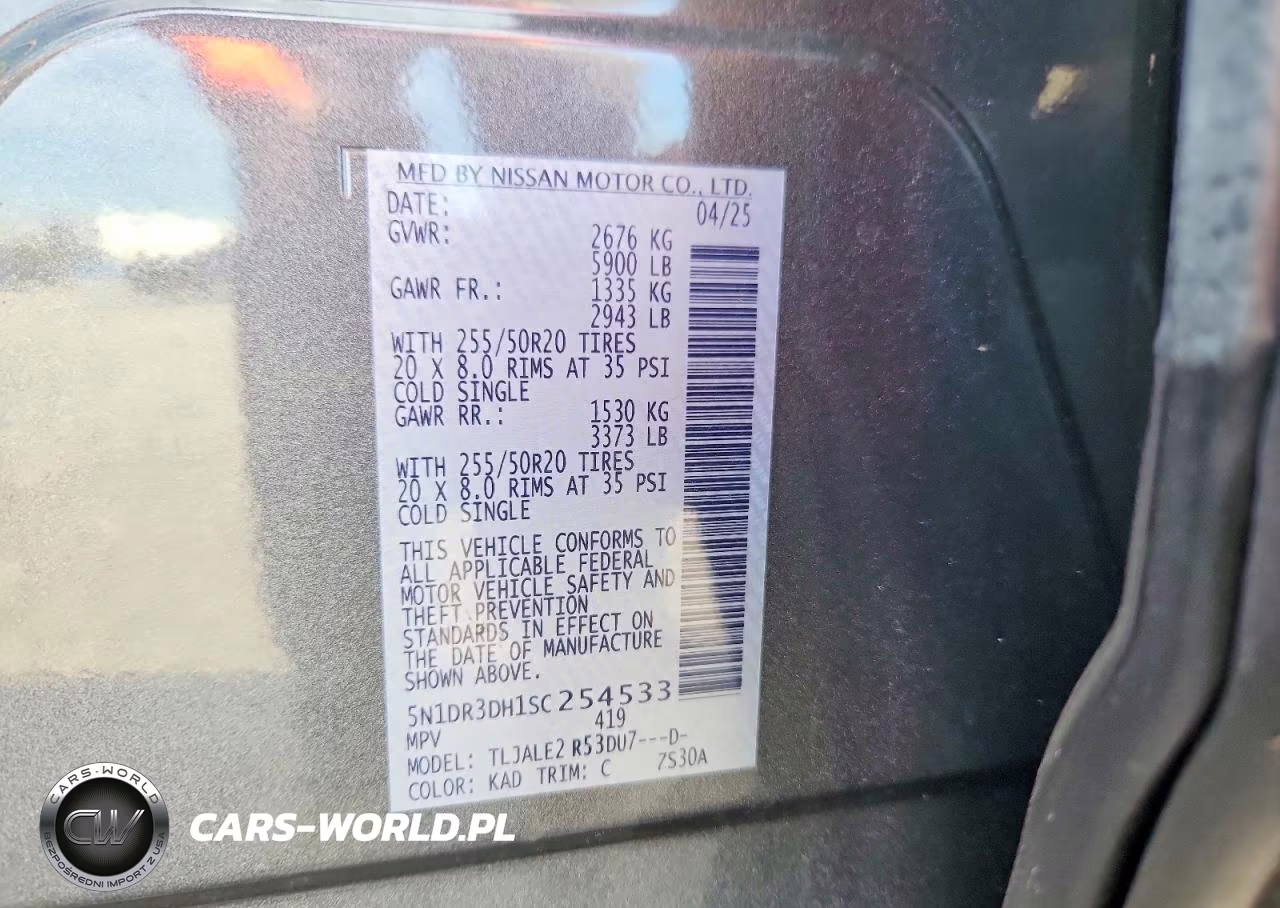 2025 Nissan Pathfinder Platinum VIN:5N1DR3DH1SC254533 - 13