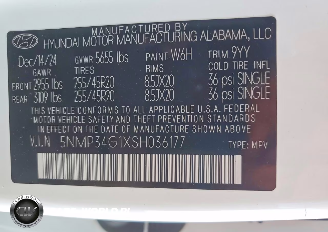 2025 Hyundai Santa Fe Limited VIN:5NMP34G1XSH036177 - 13