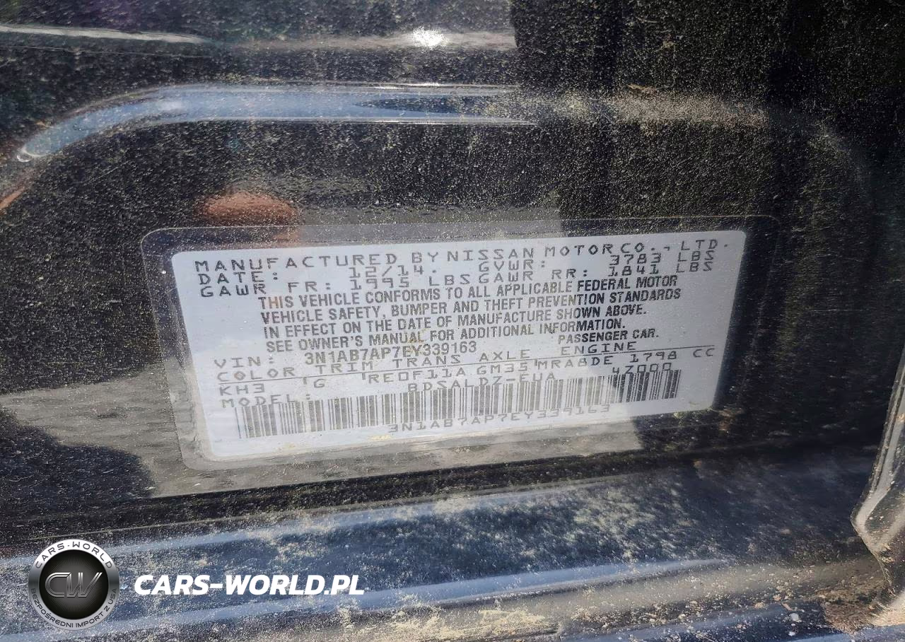 2014 Nissan Sentra Sv VIN:3N1AB7AP7EY339163 - 12