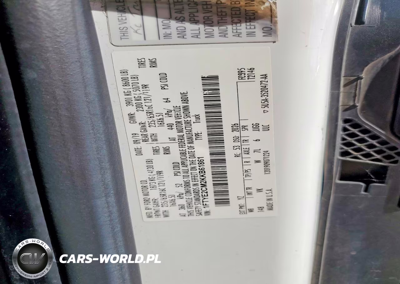 2019 Ford Transit T-150 VIN:1FTYE2CM2KKB61861 - 14