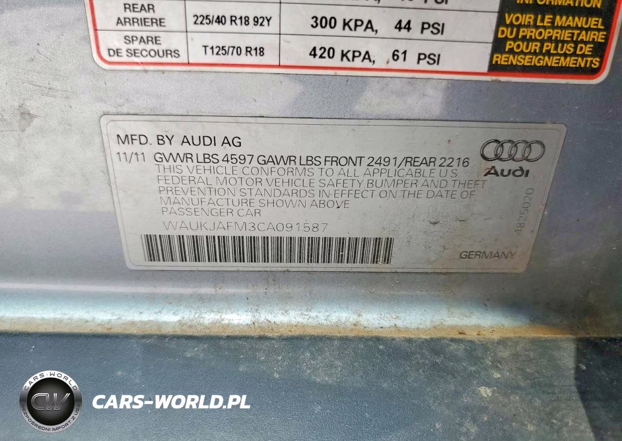 2012 Audi A3 Premium Plus VIN:WAUKJAFM3CA091587 - 12