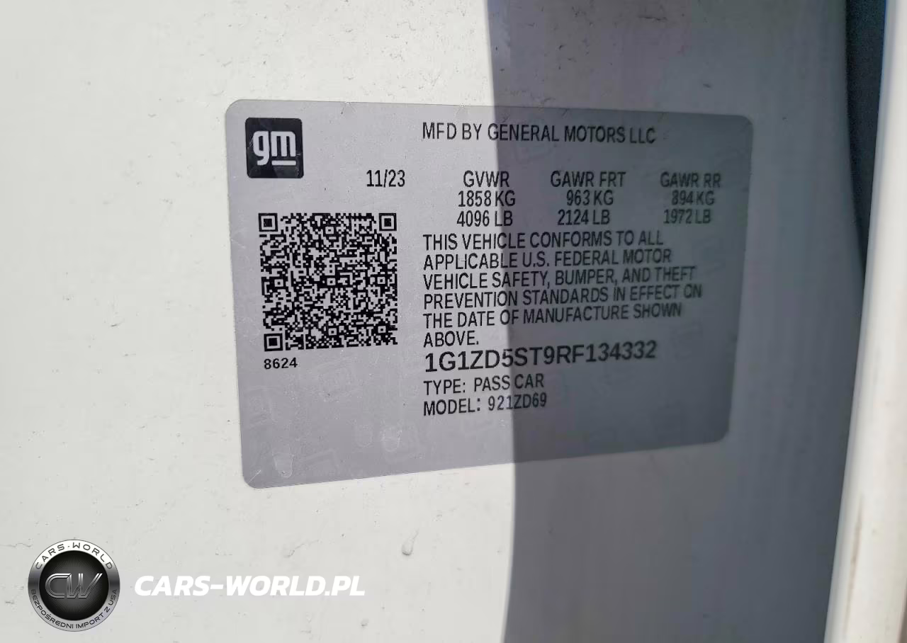 2024 Chevrolet Malibu Lt VIN:1G1ZD5ST9RF134332 - 12