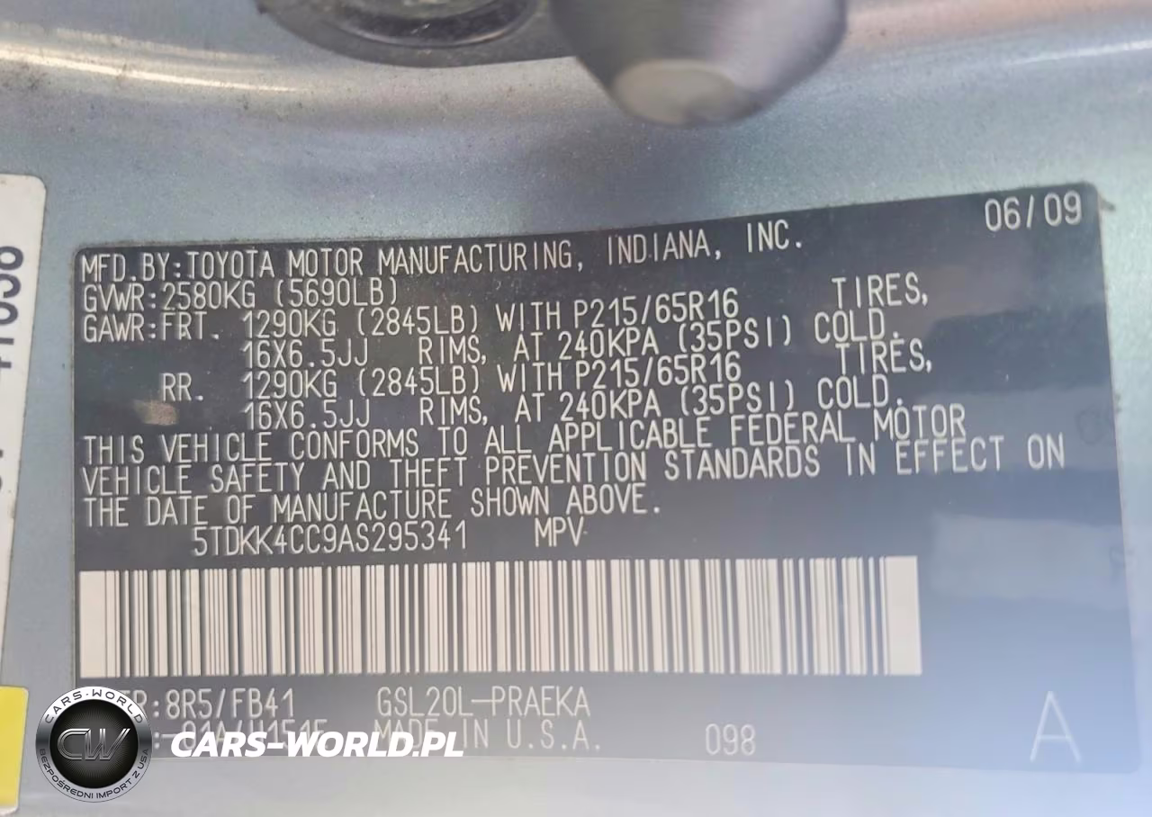 2010 Toyota Sienna Ce 8-Passenger VIN:5TDKK4CC9AS295341 - 13