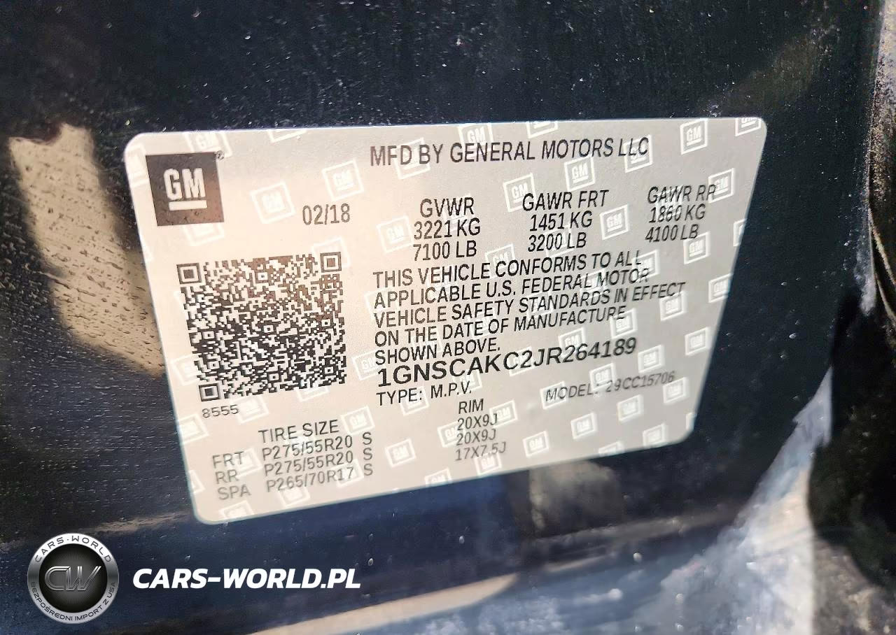 2018 Chevrolet Tahoe C1500 Ls VIN:1GNSCAKC2JR264189 - 13