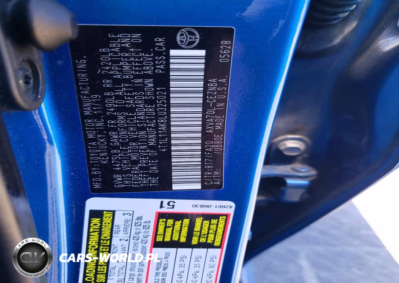 2020 Toyota Camry Le VIN:4T1L11AK8LU325021 - 12
