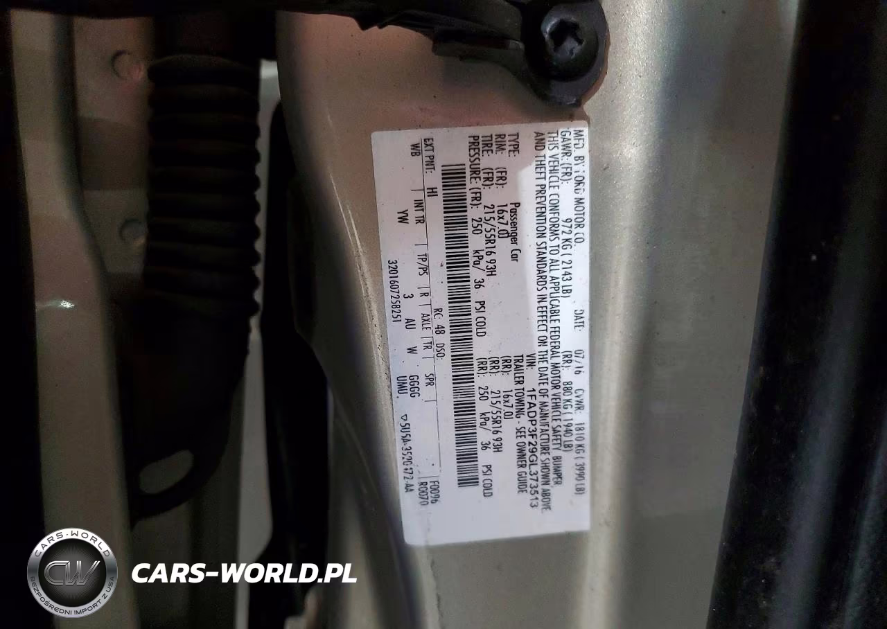 2016 Ford Focus Se VIN:1FADP3F29GL373513 - 12