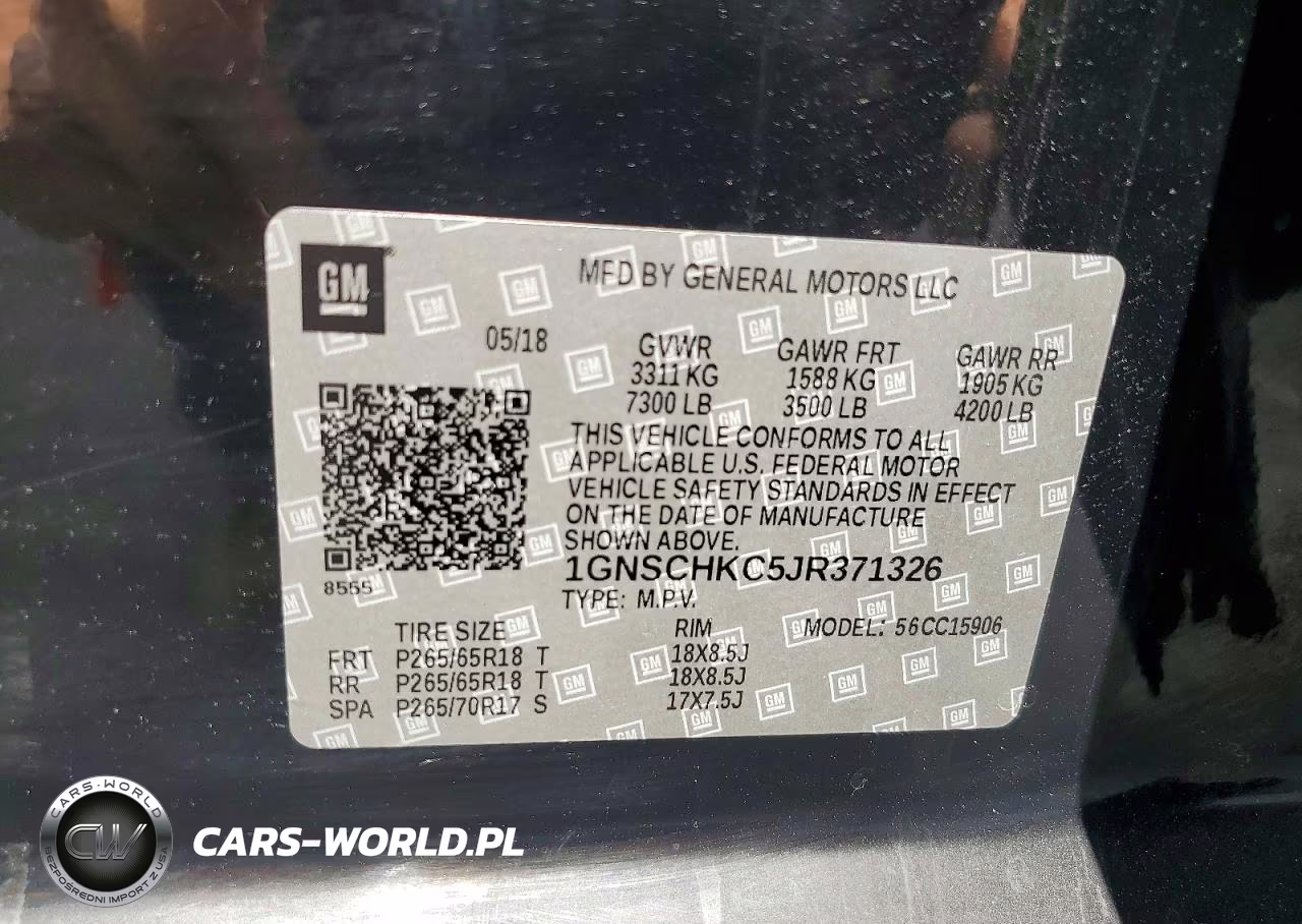 2018 Chevrolet Suburban C1500 Lt VIN:1GNSCHKC5JR371326 - 13