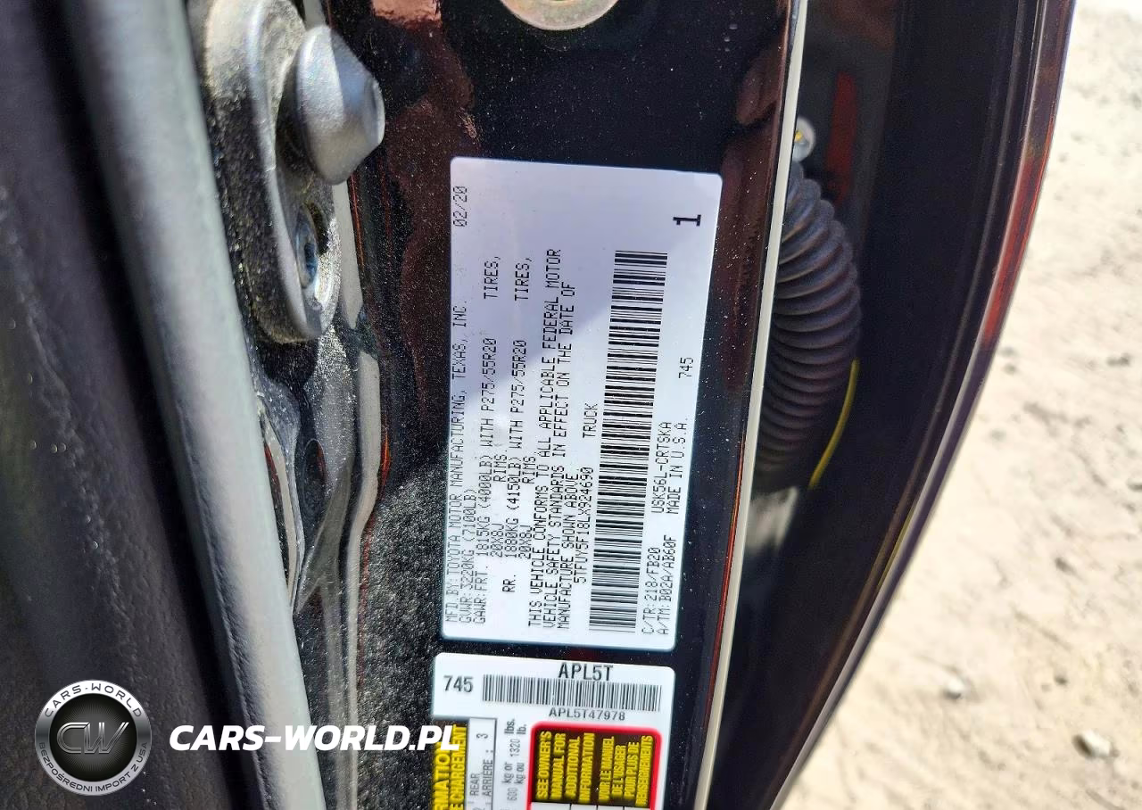 2020 Toyota Tundra Sr5 VIN:5TFUY5F18LX924690 - 12