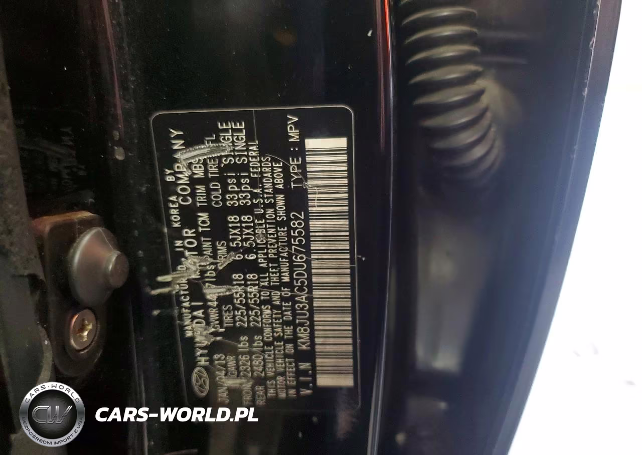 2013 Hyundai Tucson VIN:KM8JU3AC5DU675582 - 13
