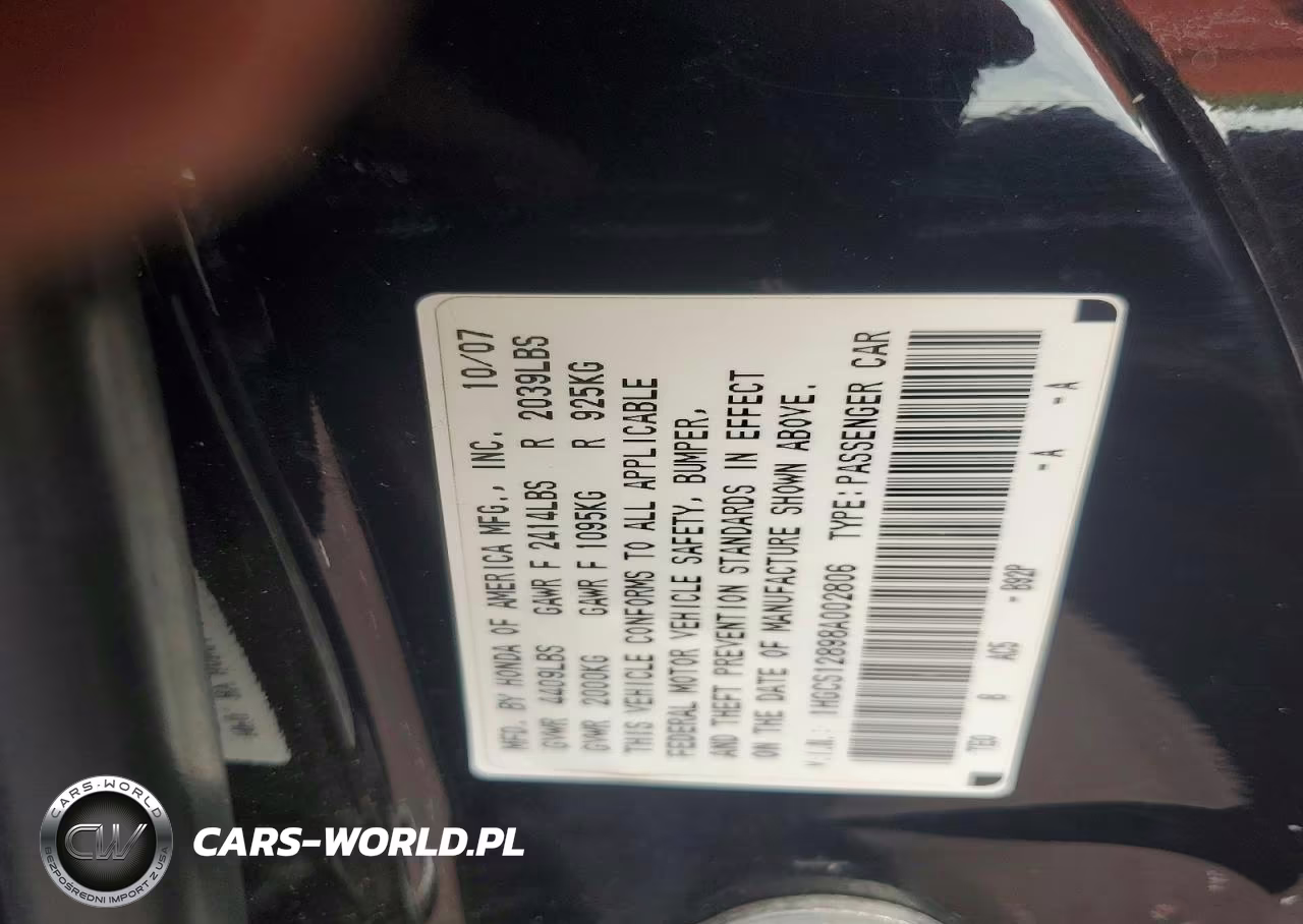 2008 Honda Accord VIN:1HGCS12898A002806 - 12