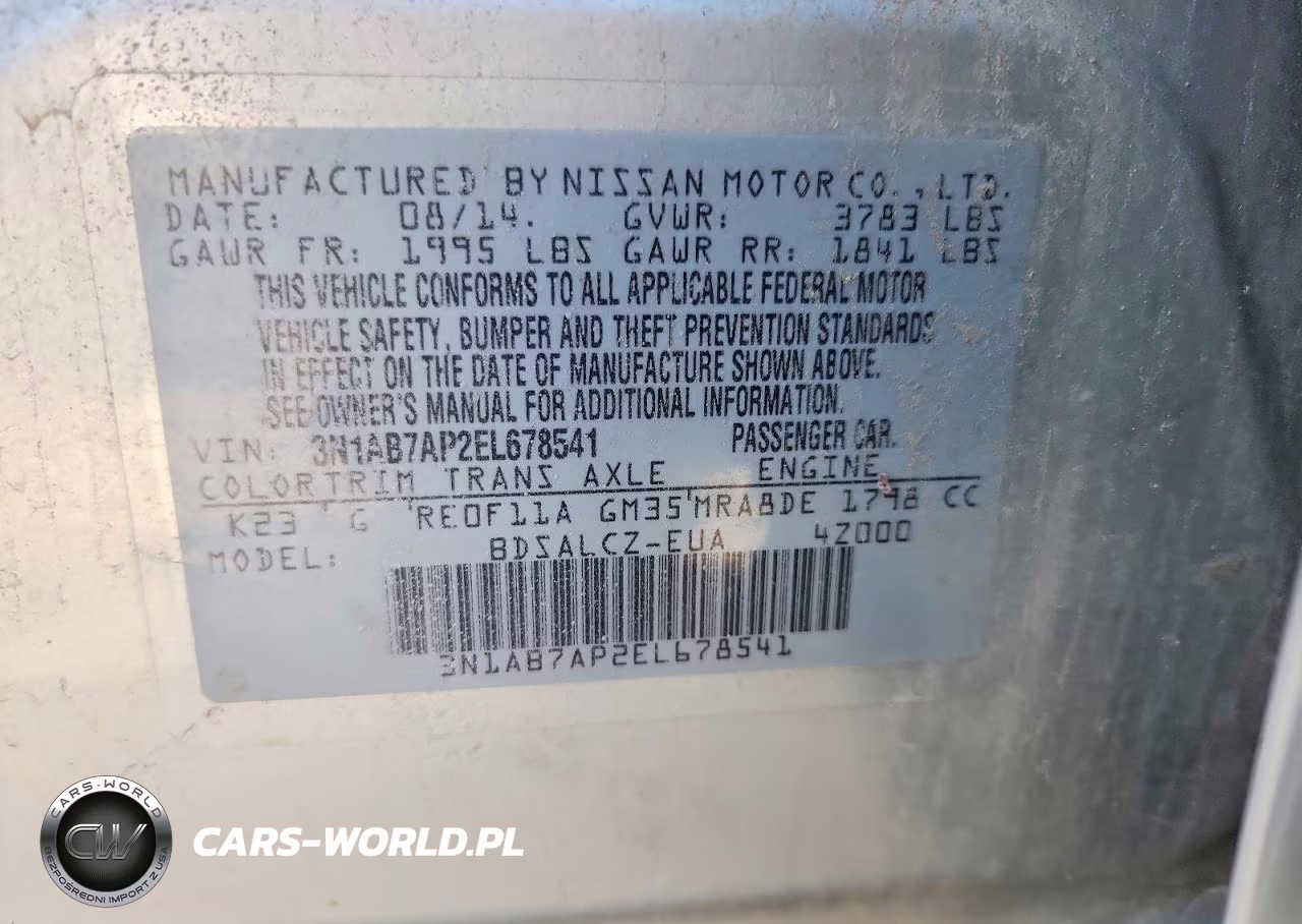 2014 Nissan Sentra S VIN:3N1AB7AP2EL678541 - 12