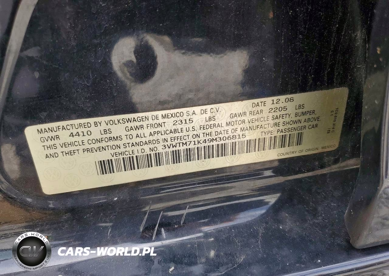 2009 Volkswagen Jetta Se VIN:3VWTM71K49M306815 - 12