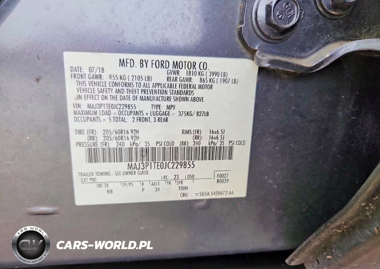 2018 Ford Ecosport Se VIN:MAJ3P1TE0JC229855 - 12