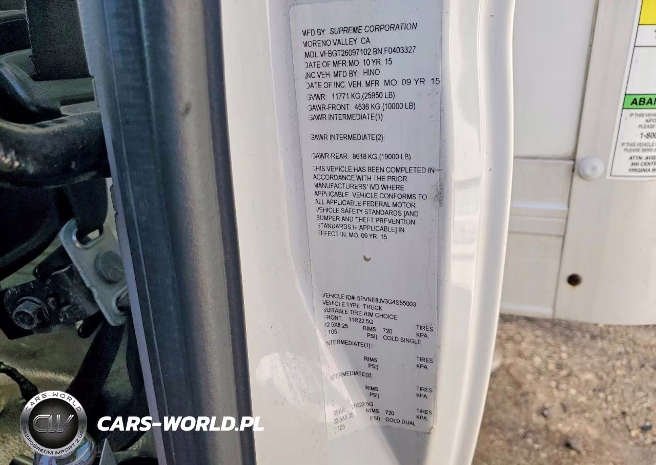 2016 Hino 258-268 Box Truck VIN:5PVNE8JV3G4S55003 - 10