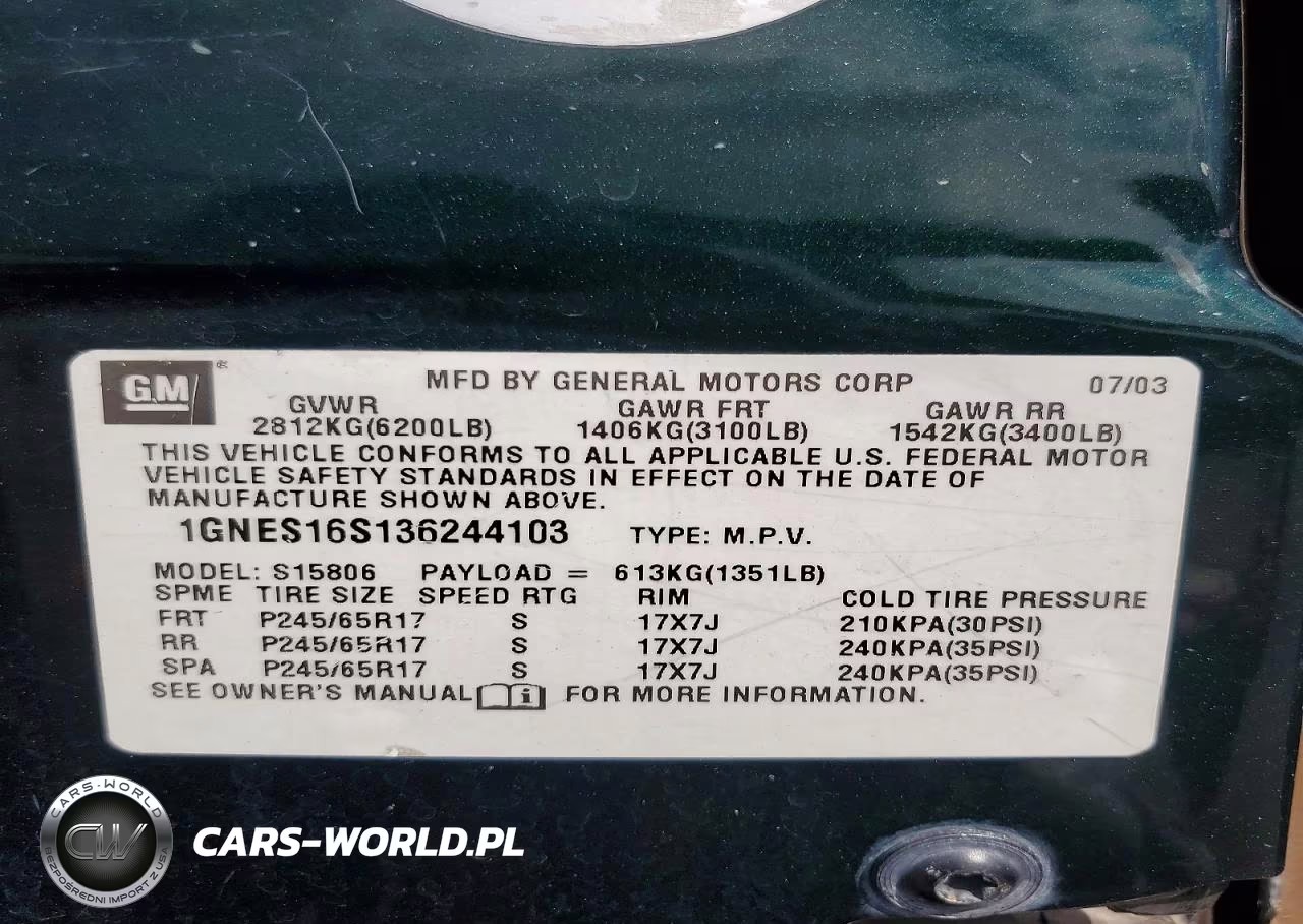 2003 Chevrolet Trailblazer Ext VIN:1GNES16S136244103 - 13
