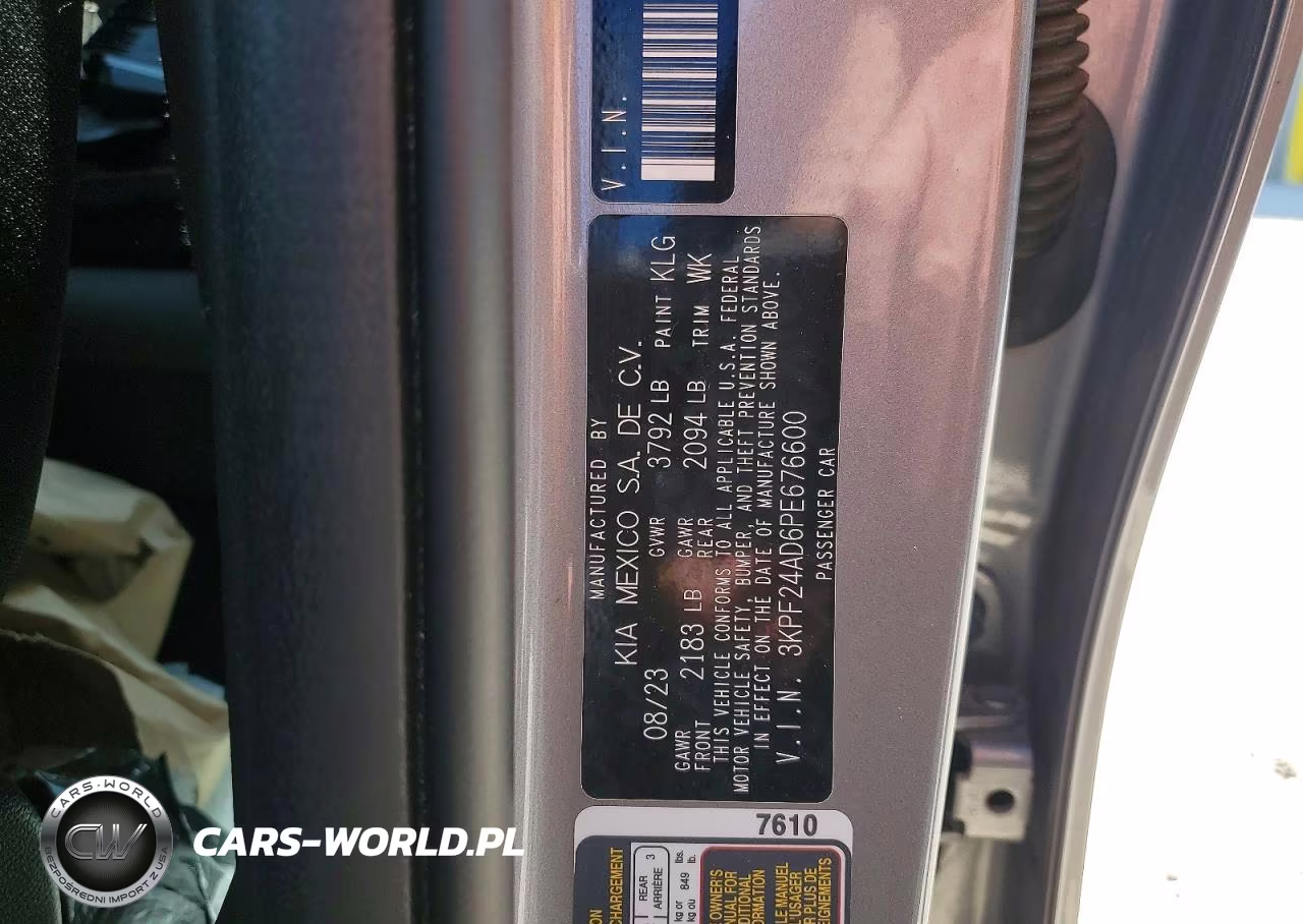 2023 Kia Forte Lxs VIN:3KPF24AD6PE676600 - 12