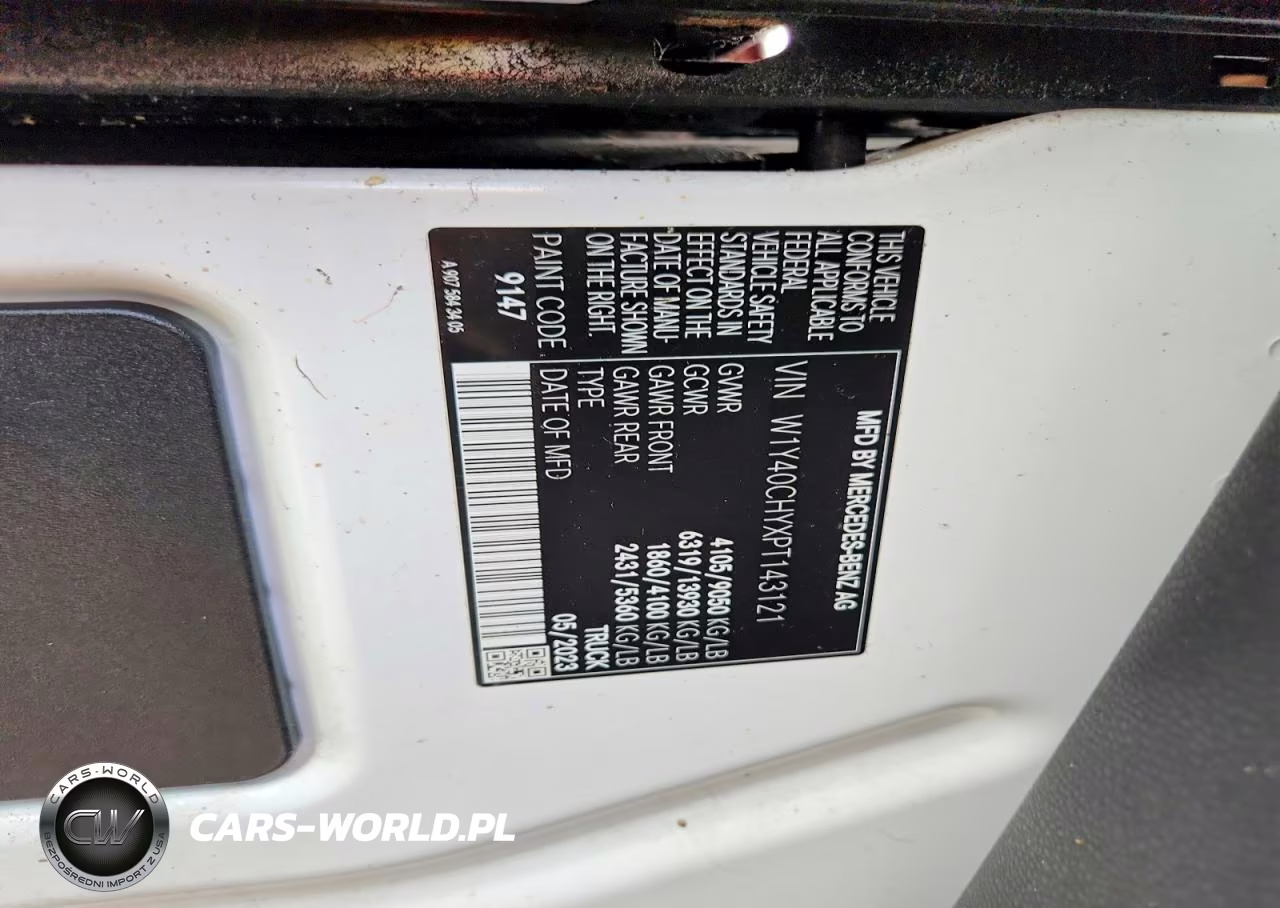 2023 Mercedes Benz Sprinter 2500 Delivery Van VIN:W1Y40CHYXPT143121 - 13