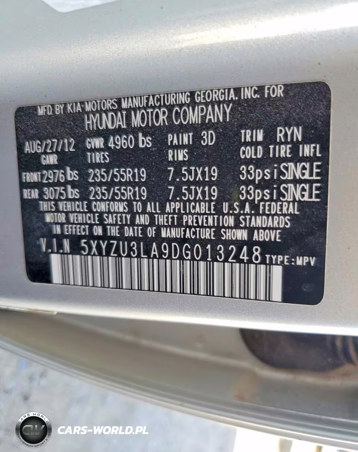 2013 Hyundai Santa Fe Sport 2.0T VIN:5XYZU3LA9DG013248 - 12