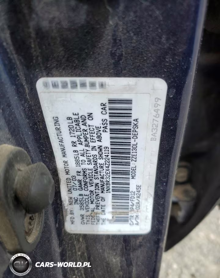 2004 Toyota Corolla Ce VIN:1NXBR32EX4Z224119 - 13