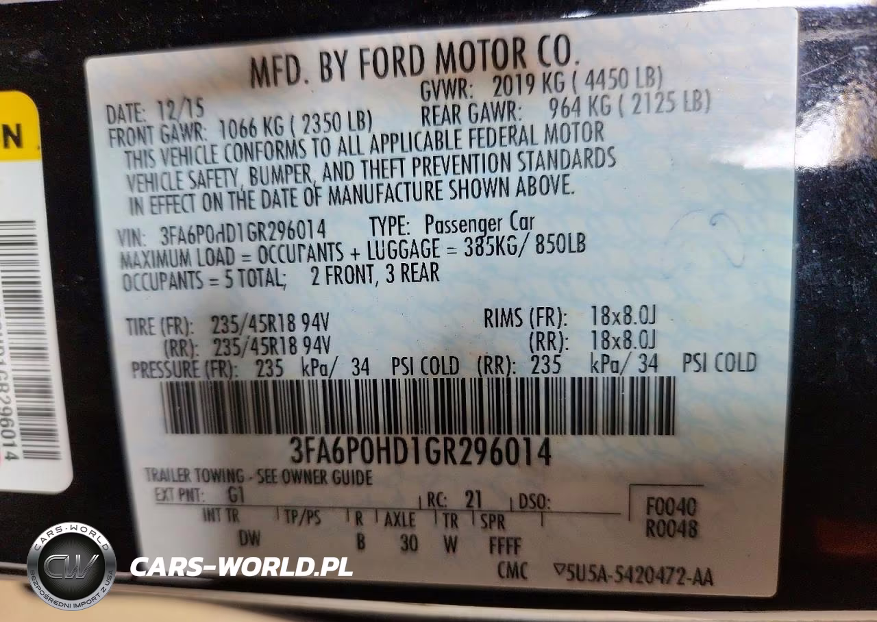 2016 Ford Fusion Se VIN:3FA6P0HD1GR296014 - 12