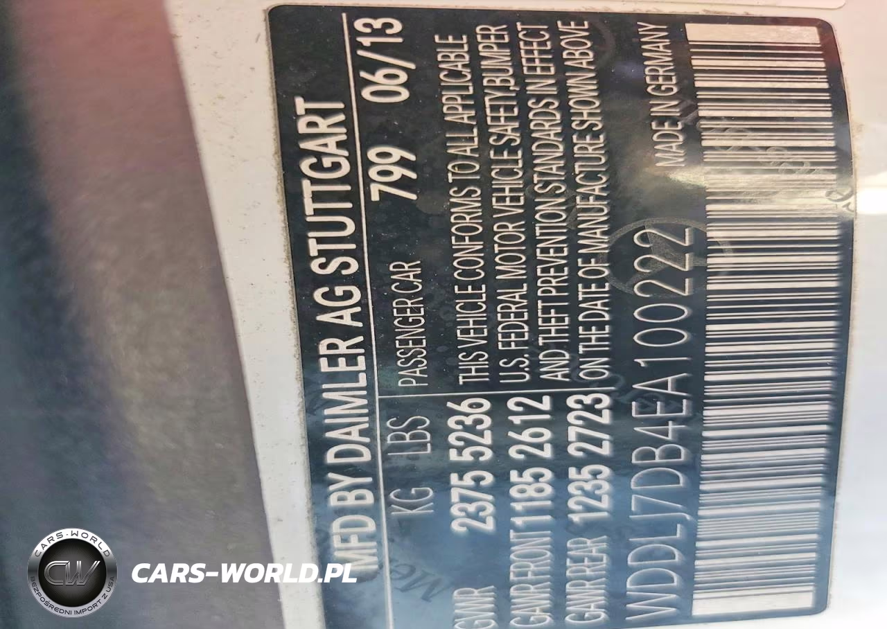 2014 Mercedes-Benz Cls 550 VIN:WDDLJ7DB4EA100222 - 12