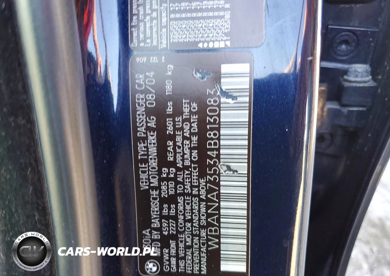2004 BMW 530 I VIN:WBANA73534B813083 - 12