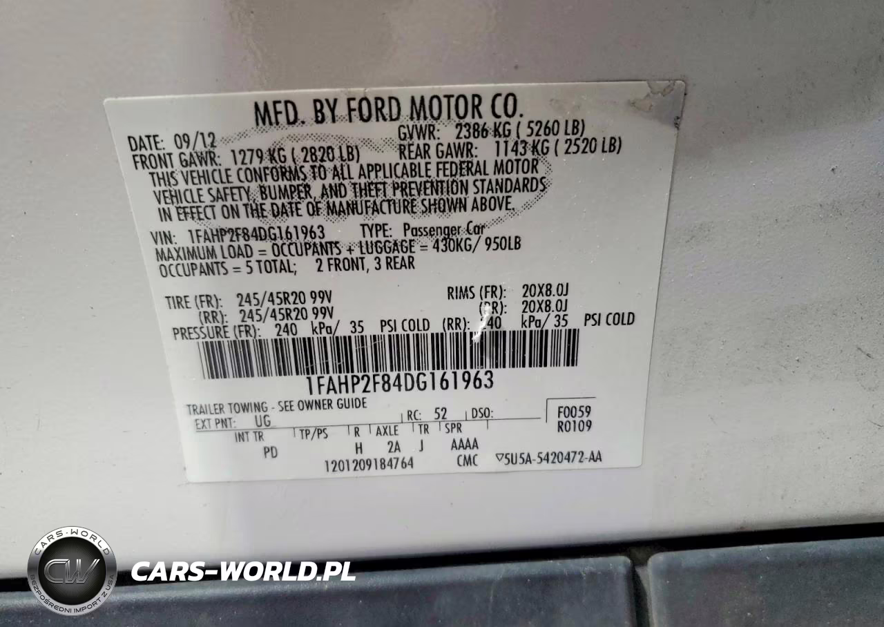 2013 Ford Taurus Limited VIN:1FAHP2F84DG161963 - 12