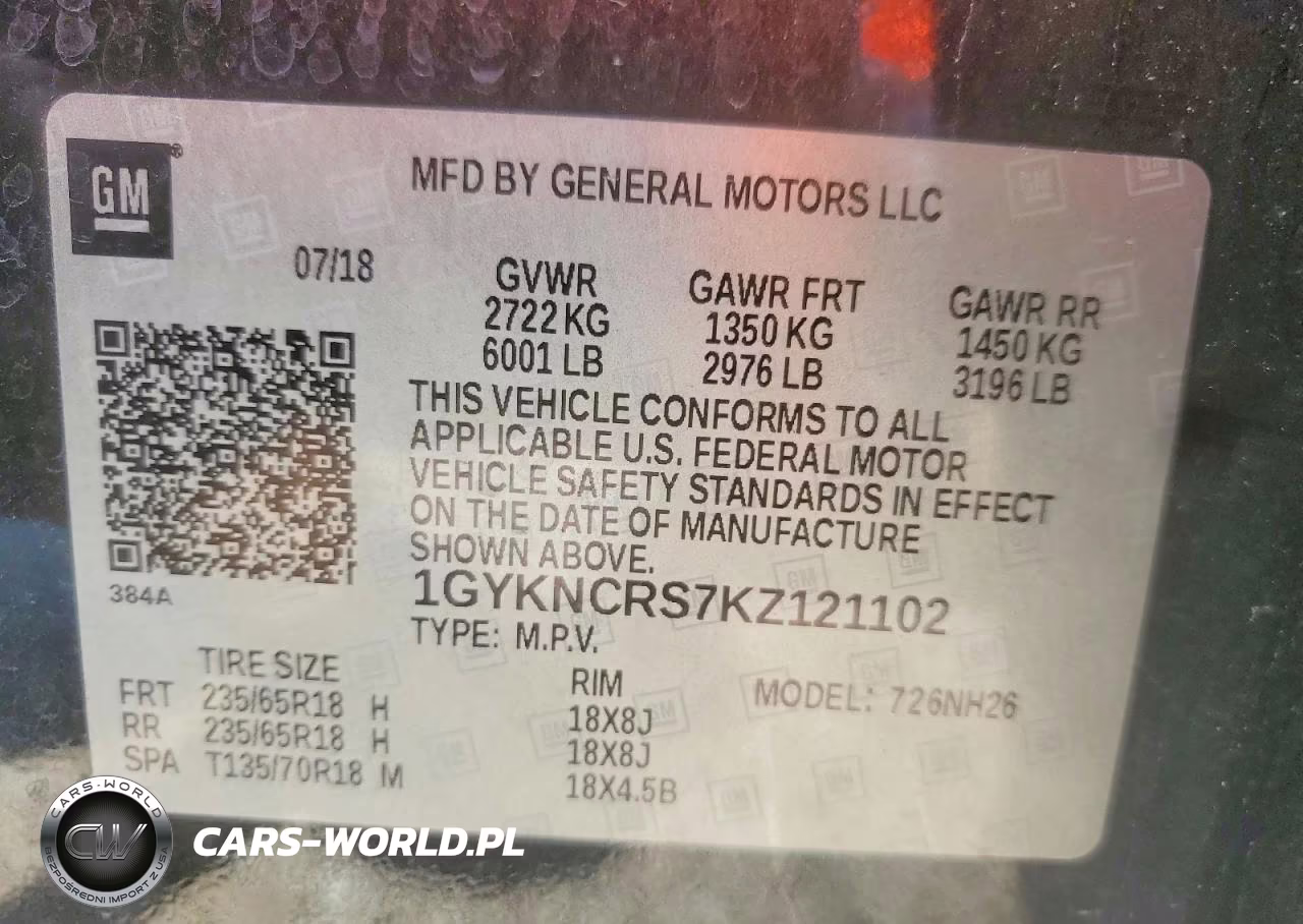 2019 Cadillac Xt5 Luxury VIN:1GYKNCRS7KZ121102 - 12