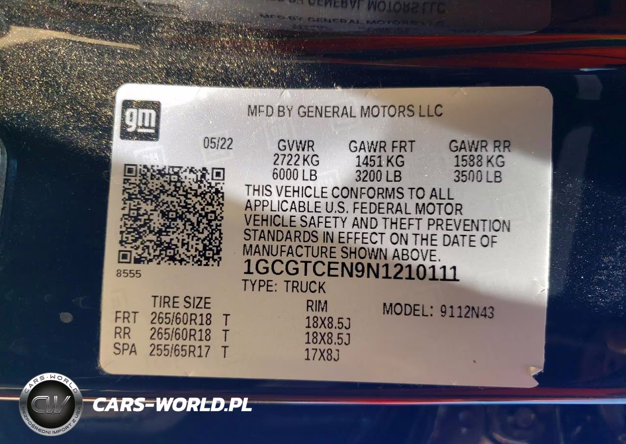 2022 Chevrolet Colorado Lt VIN:1GCGTCEN9N1210111 - 13