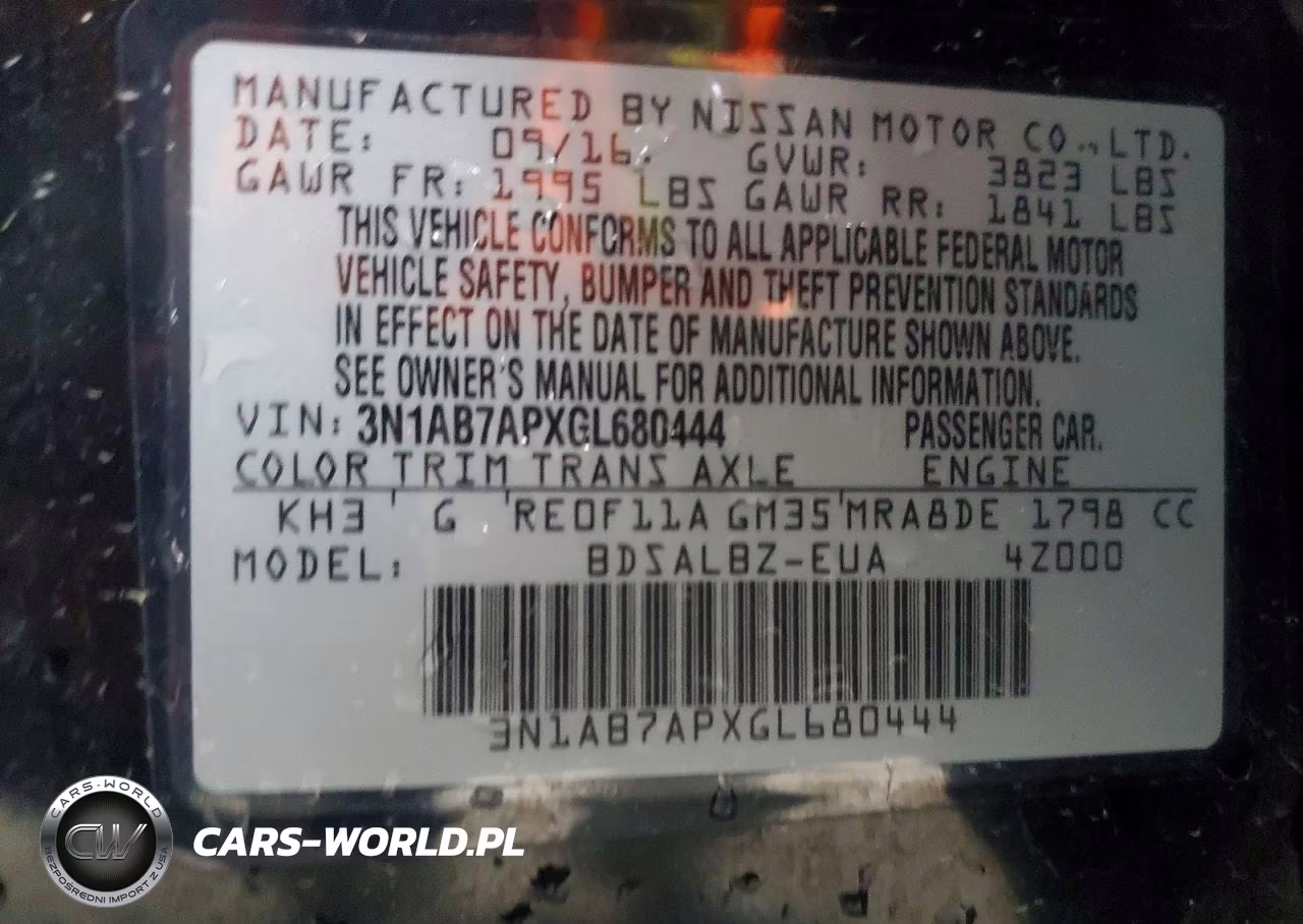 2016 Nissan Sentra S VIN:3N1AB7APXGL680444 - 13