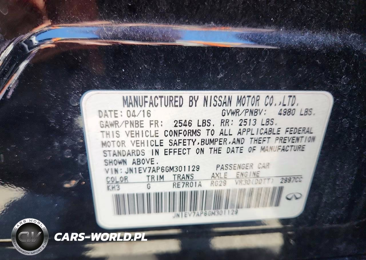 2016 Infiniti Q50 Sport VIN:JN1EV7AP6GM301129 - 12