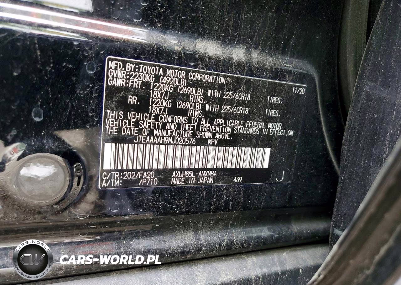 2021 Toyota Venza Le VIN:JTEAAAAH9MJ020576 - 13
