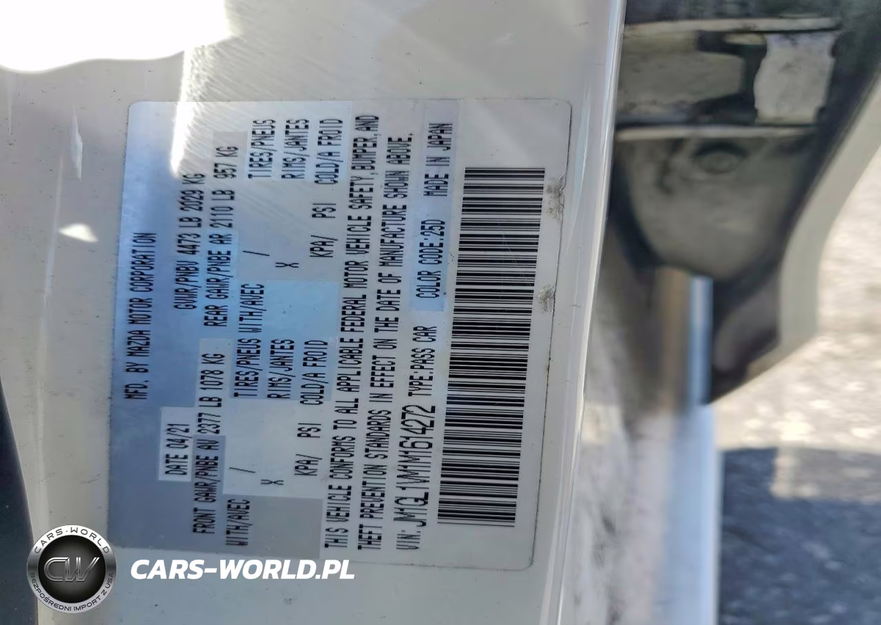 2021 Mazda 6 Touring VIN:JM1GL1VM1M1614272 - 12