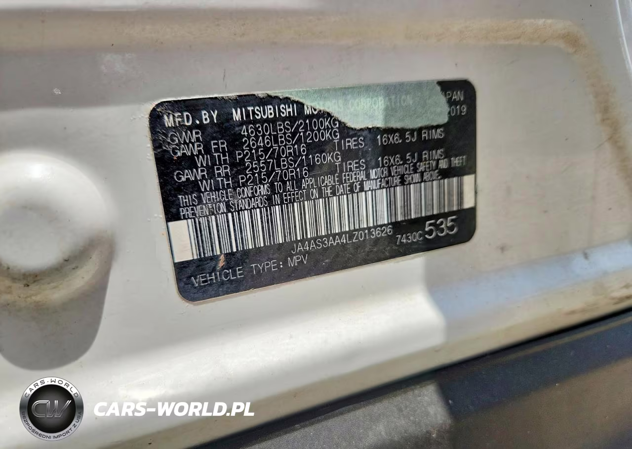 2020 Mitsubishi Eclipse Cross Es VIN:JA4AS3AA4LZ013626 - 13
