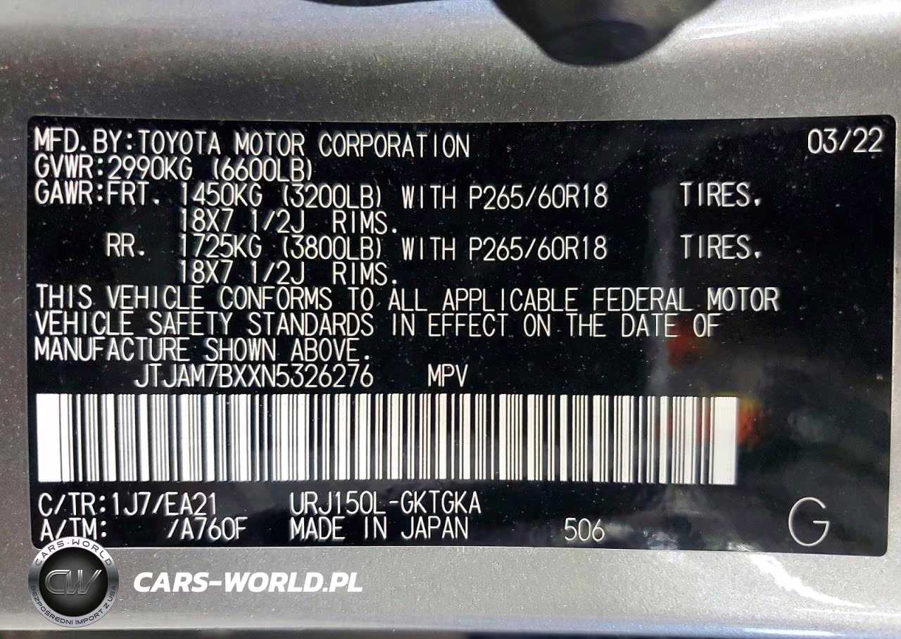2022 Lexus Gx 460 VIN:JTJAM7BXXN5326276 - 14