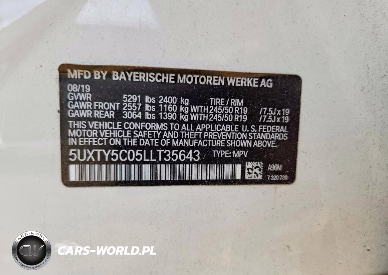 2020 BMW X3 xDrive30I VIN:5UXTY5C05LLT35643 - 12