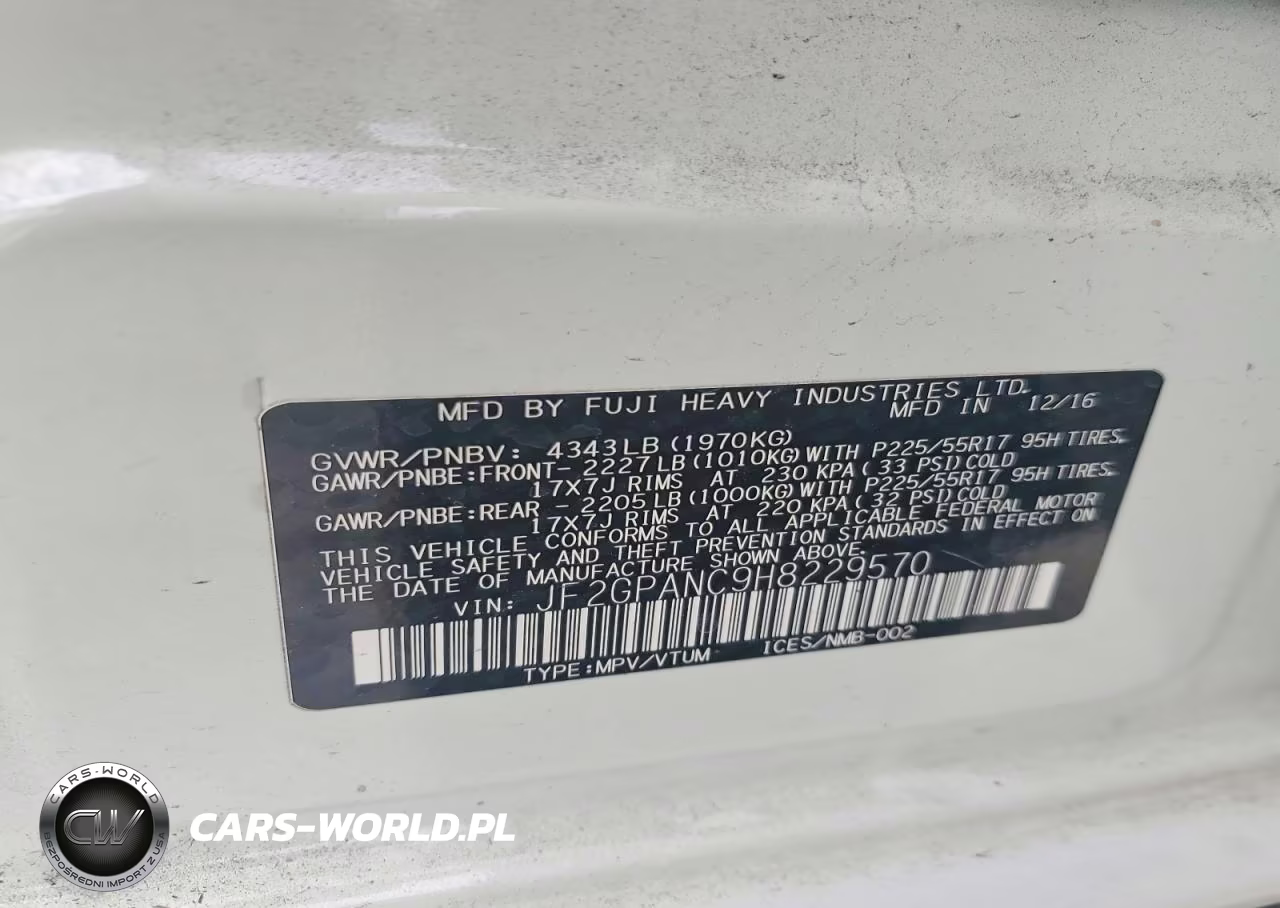 2017 Subaru Crosstrek Limited VIN:JF2GPANC9H8229570 - 13