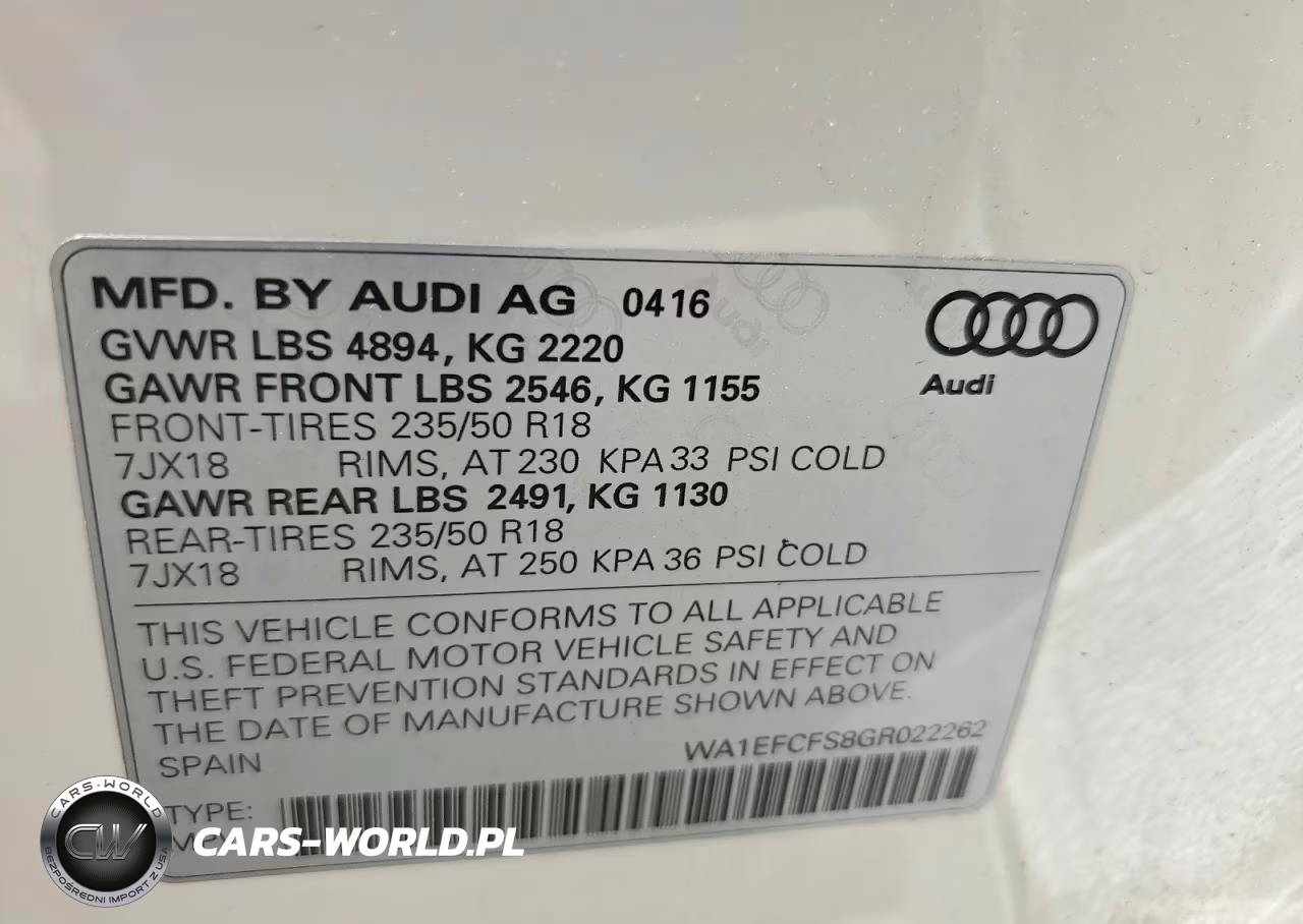 2016 Audi Q3 Premium Plus VIN:WA1EFCFS8GR022262 - 12