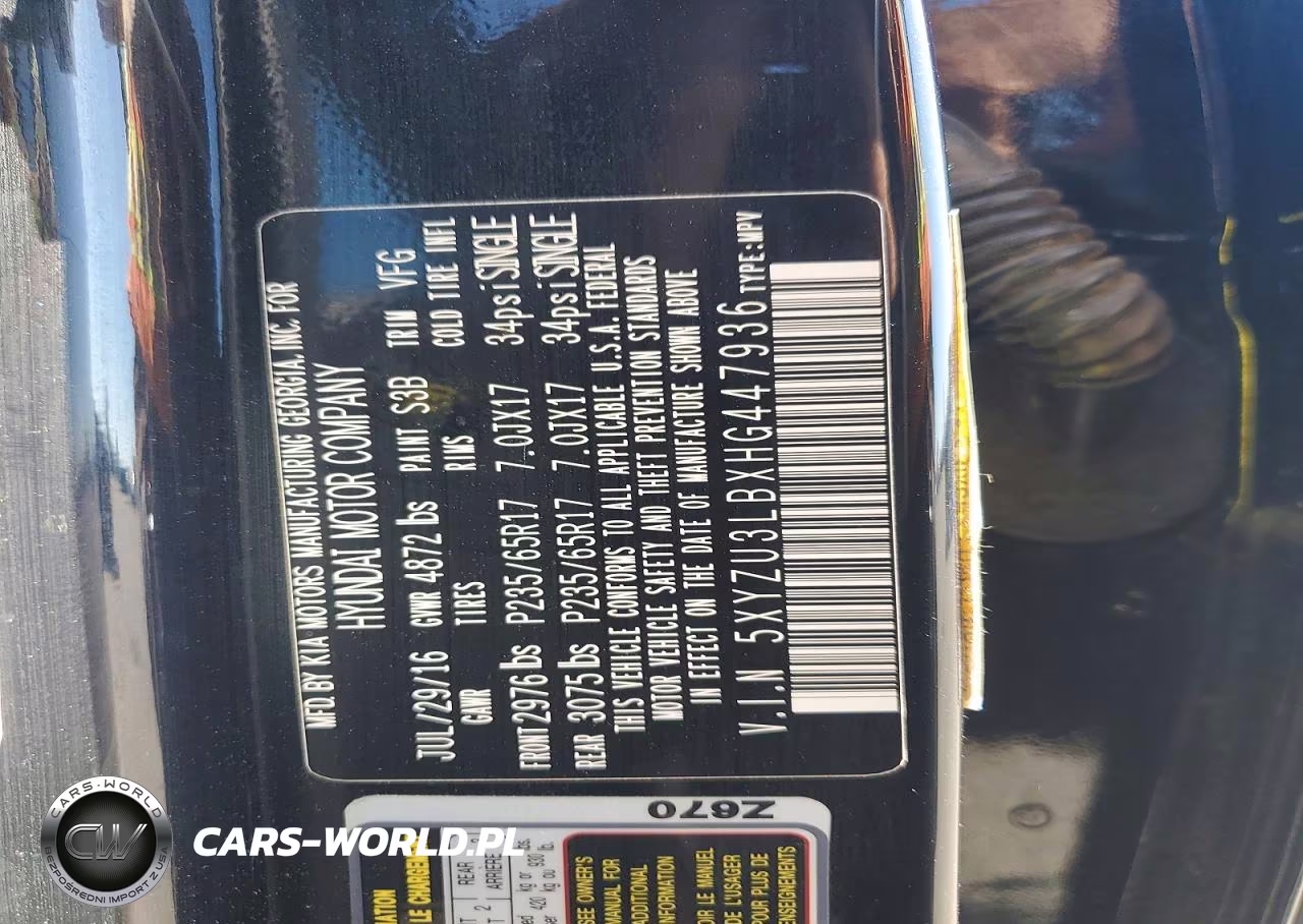 2017 Hyundai Santa Fe Sport 2.4L VIN:5XYZU3LBXHG447936 - 13
