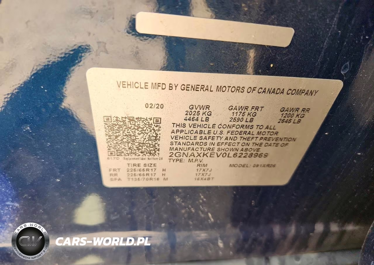 2020 Chevrolet Equinox Lt VIN:2GNAXKEV0L6228969 - 12