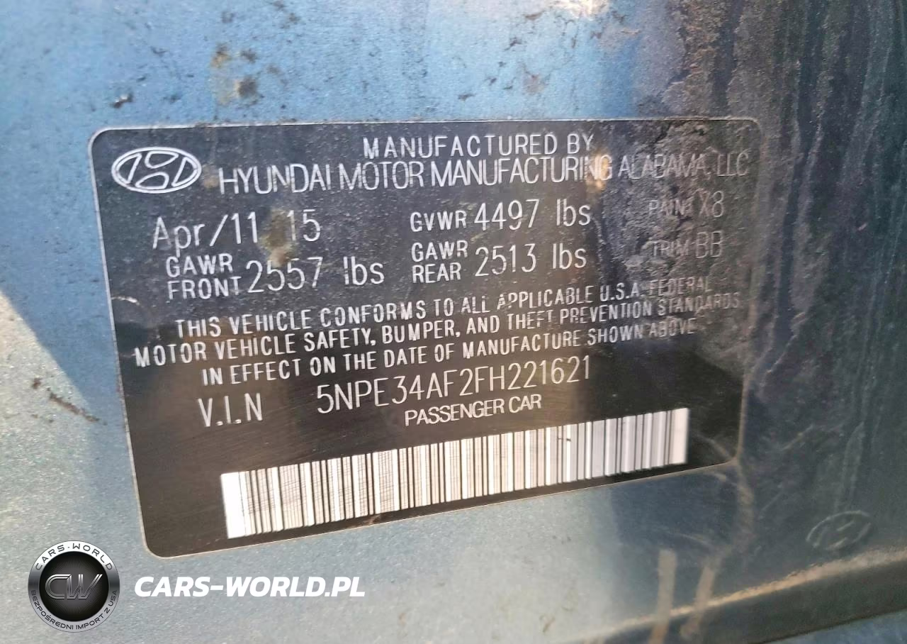 2015 Hyundai Sonata Sport VIN:5NPE34AF2FH221621 - 12
